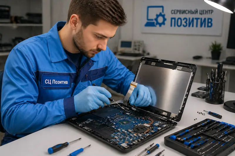 Ремонт шлейфа матрицы ноутбука в Симферополе