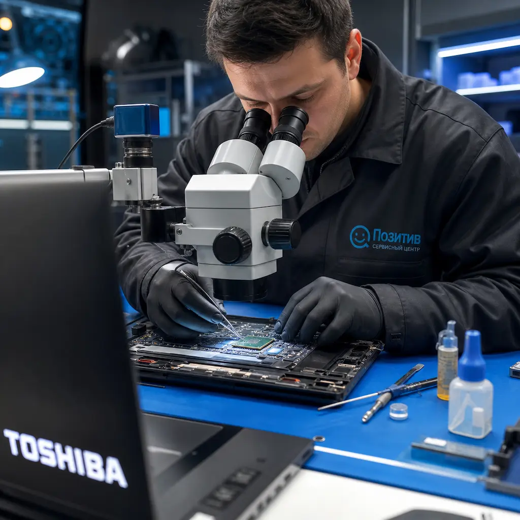 Замена видеокарты ноутбука Toshiba в Симферополе