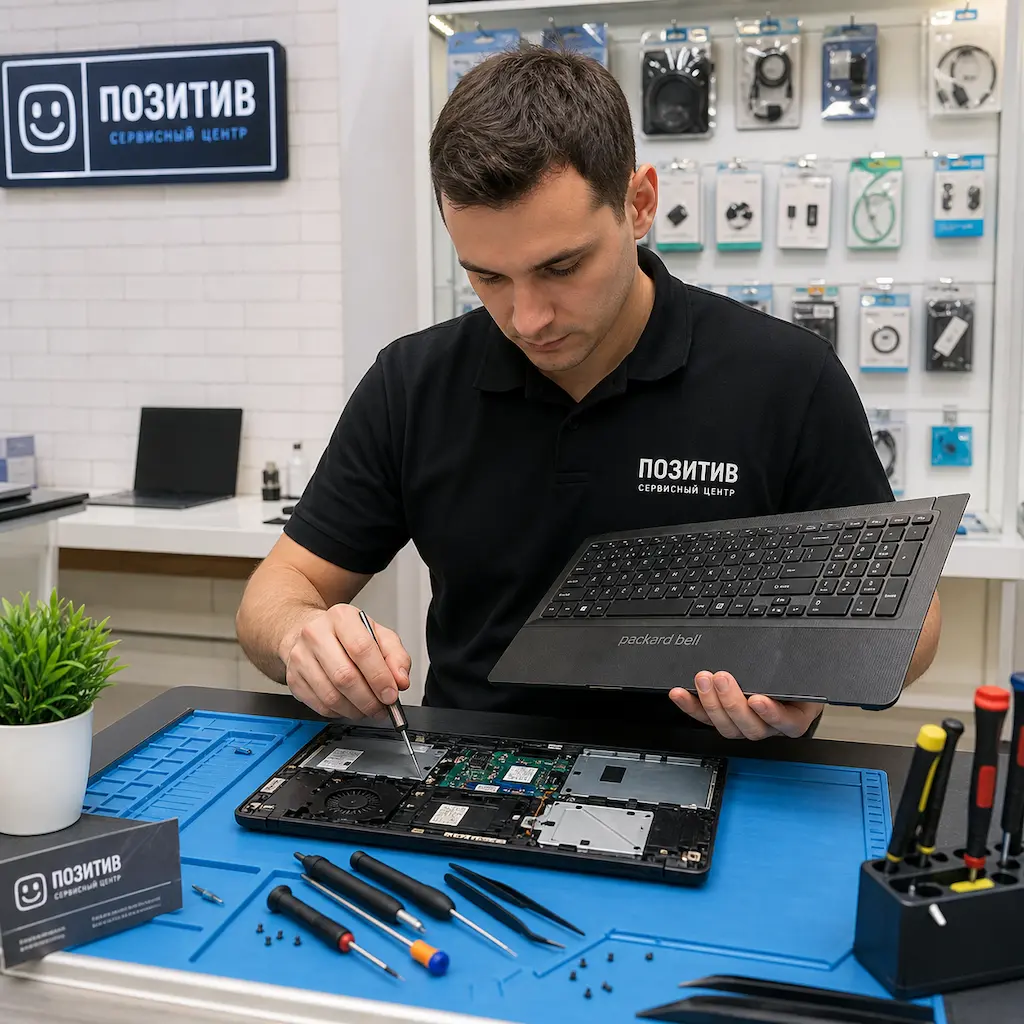 заменить клавиатуру на ноутбуке Packard Bell в Симферополе