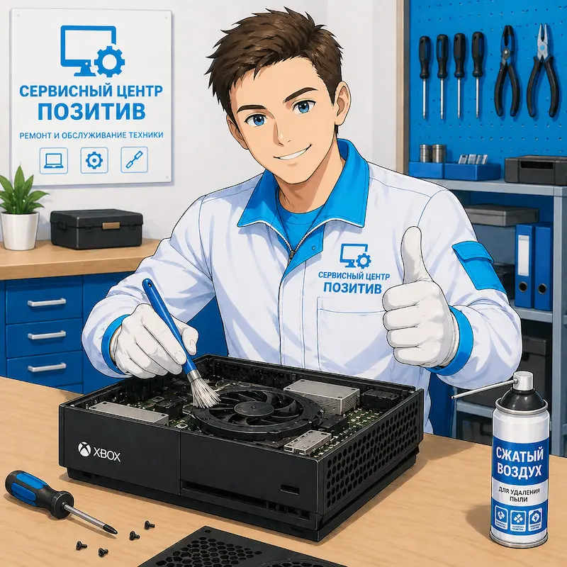 Чистка игровой приставки от пыли в Симферополе | Замена термопасты