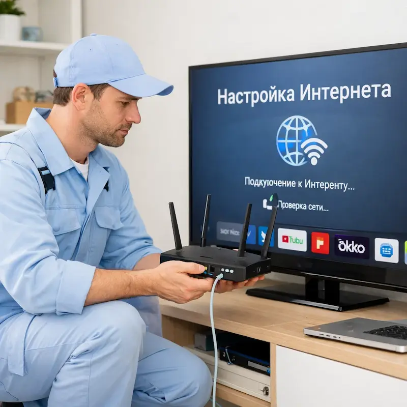 Настройка интернета на телевизоре в Симферополе