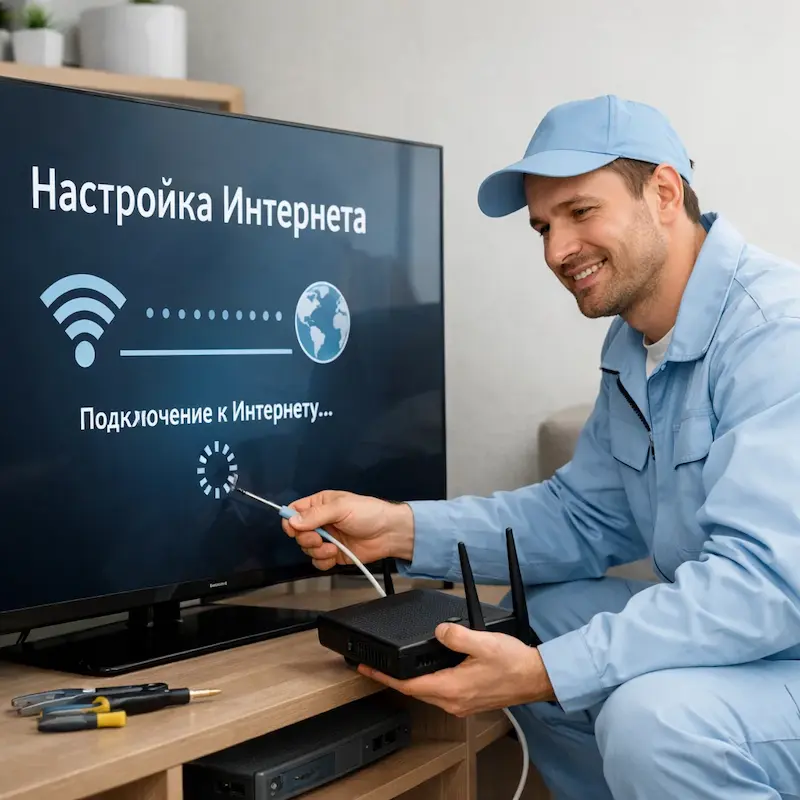 Настройка интернета на ТВ в Симферополе