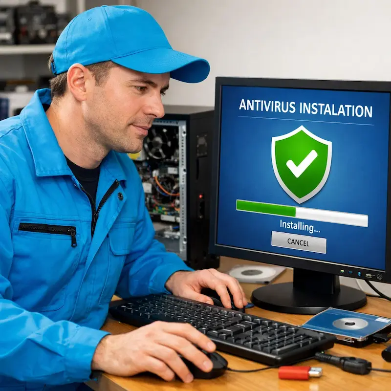 Установка антивируса на ноутбук в Симферополе