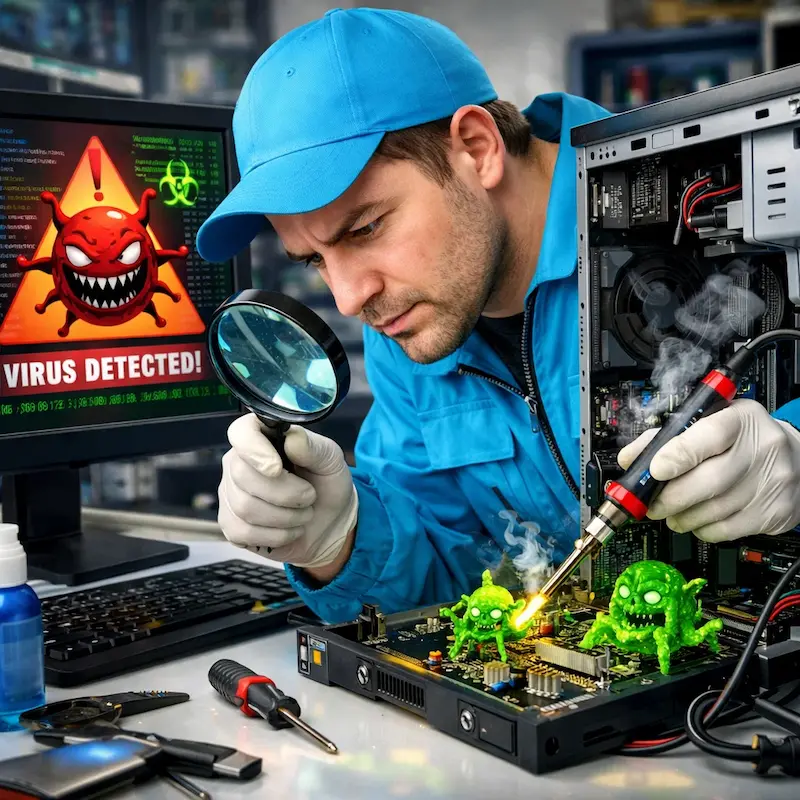 Вылечить компьютерный вирус в Симферополе